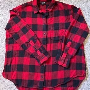 Madewell Buffalo Plaid Oversized Flannel Shirt